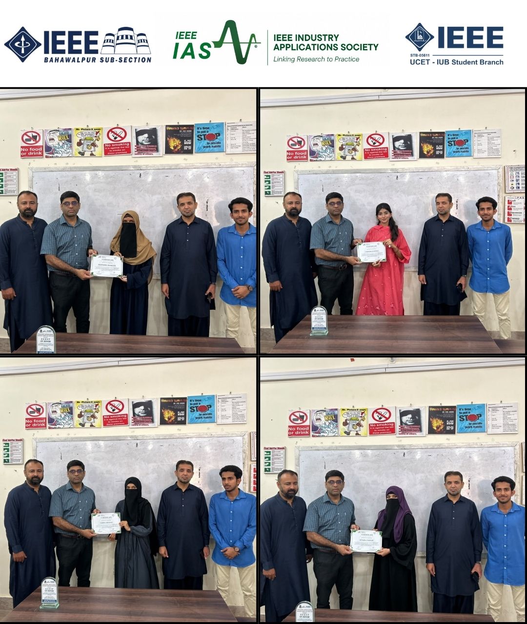 Student receiving a certificate