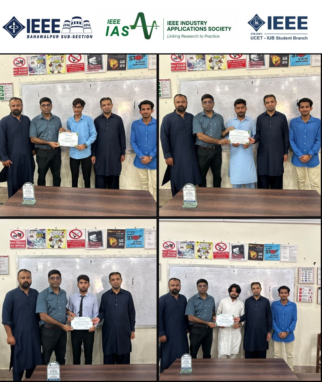 Certificate recipients with chapter members