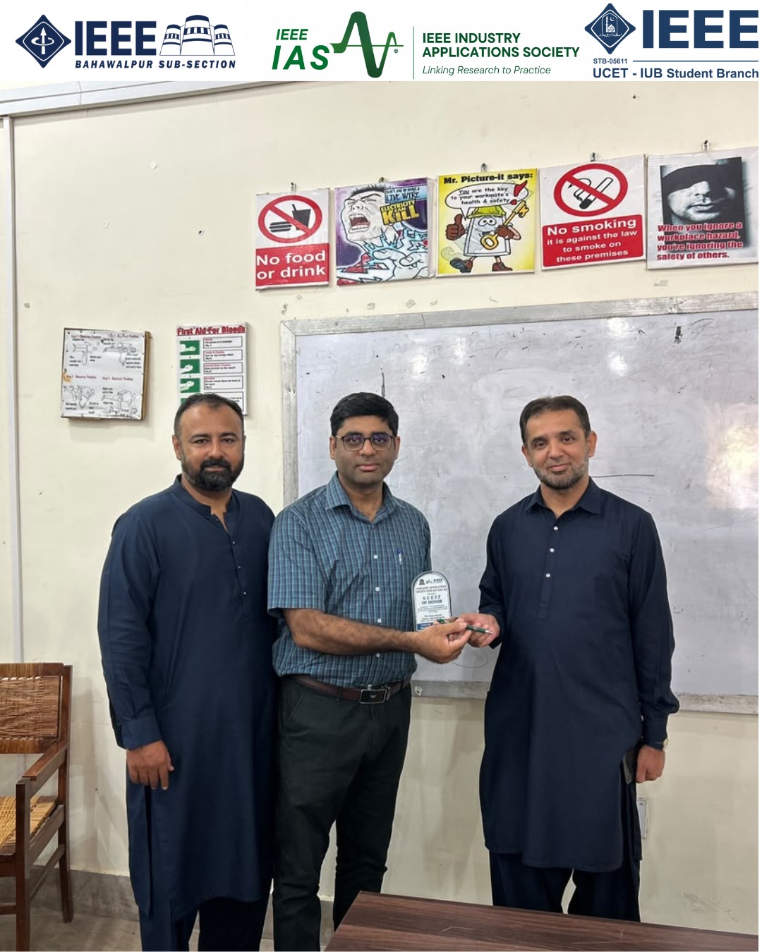 Award recipient at the workshop ceremony